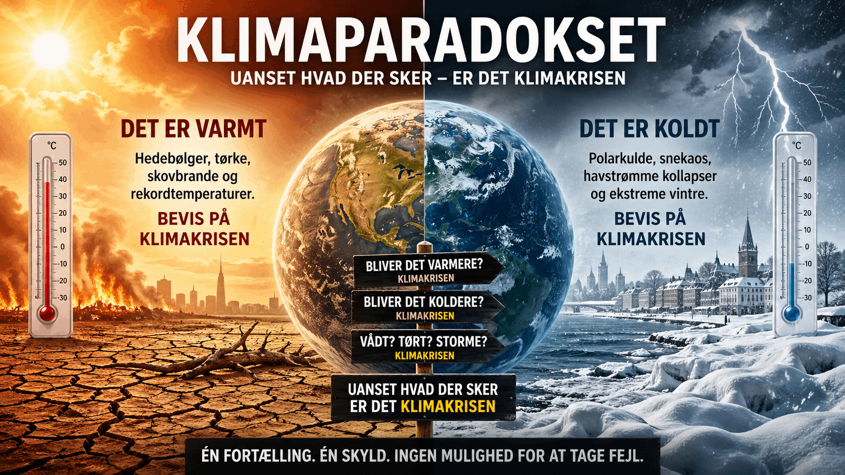 Når klimaet både bliver varmere og koldere – fortællingen der aldrig kan tage fejl